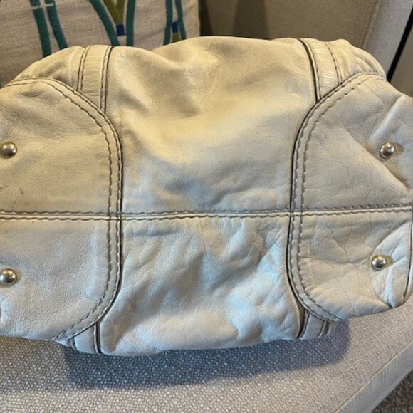 GUCCI Logo Hand Bag Boston Hand Bag leather White 189892 Women - Picture 4 of 10